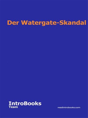 cover image of Der Watergate-Skandal